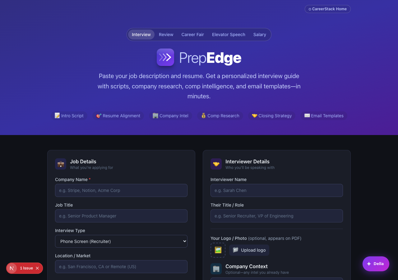 PrepEdge interview prep